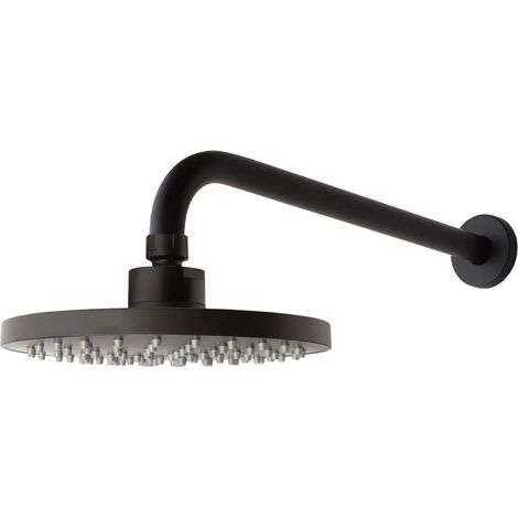 Kit De Ducha Con Cabezal Y Brazo De Ducha Negro (1/2)