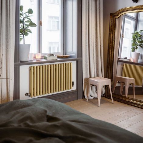 Brass Horizontal Designer Radiator Oval Column Central Heating Radiators 590x865 (1/5)