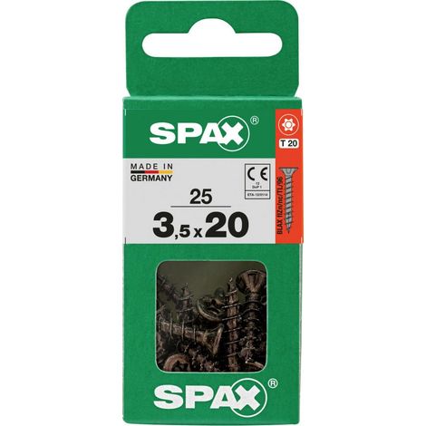 Spax Universalschrauben 3,5 x 20 mm T20 Vollgewinde - 25 Stk. (1/3)