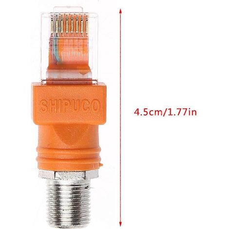 F-Stecker HF-Buchse auf RJ45-Stecker Koaxial-Hohlkupplungsadapter