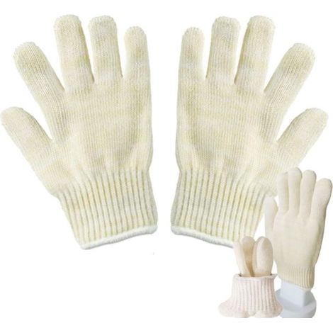 Aramid fiber heat-resistant gloves – Heat resistant up to 100°C – One size fits all – Pack of 2 for barbecues and fireplaces (1/5)