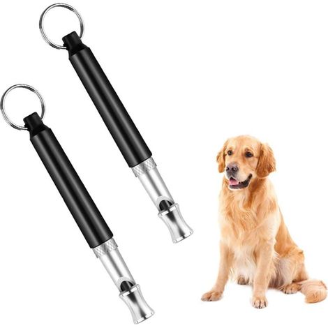 Accessoires pour chiens, sifflet à ultrasons réglable, paquet de 2 (1/4)