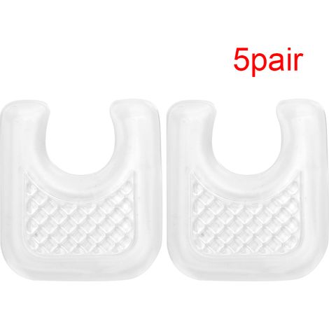 5 Paires de coussinets de talon gel transparent multifonction antidérapants, semelles amortissantes anti-douleur pour chaussures (1/5)