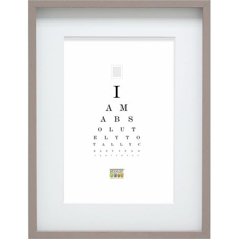 Cadre Bois Taupe Avec Passepartout Photo 20x30cm S223K7 (1/5)