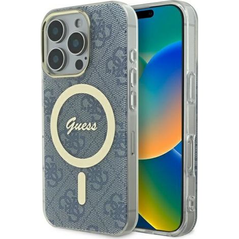 Funda rígida Guess GUHMP16XH4STB para iPhone 16 Pro Max de 6,9 pulgadas, color azul/azul, IML, 4G y MagSafe. (1/5)