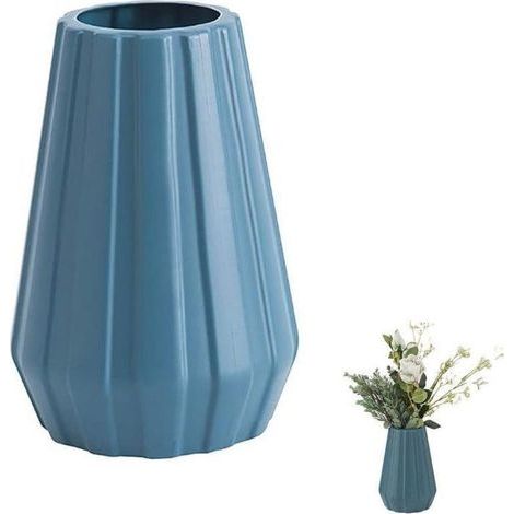 Vases à fleurs en plastique, vase à bouteille de décoration nordique Origami, vases légers et faciles à transporter (1/4)