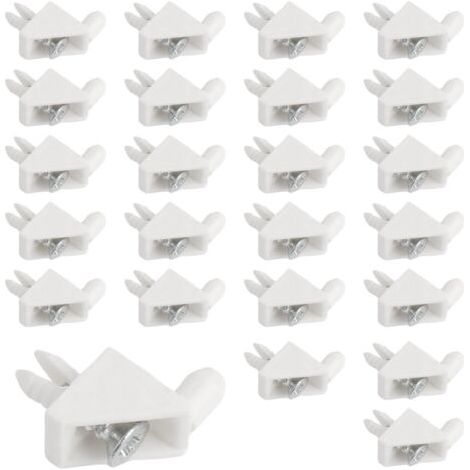 Lot de 30 Pièces Supports d'Étagère Blancs Supports D'étagère D'armoire pour Meuble de IKEA PAX Taquet Etagere 101558 Pièces de Rechange Les Supports D'étagère (A) (1/5)