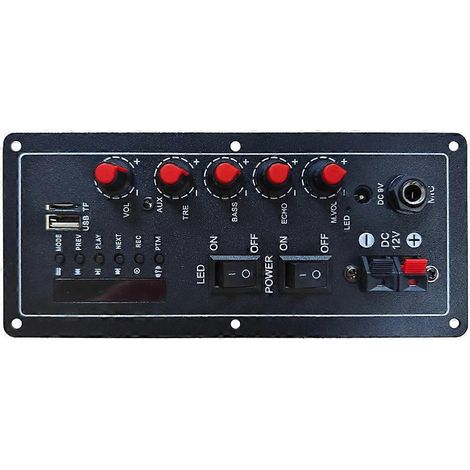 15w Plus 15w Dual-Channel Audio Amplificateur Carte Support USB Radio Double Microphone Bluetooth Amplificatore pour (1/5)