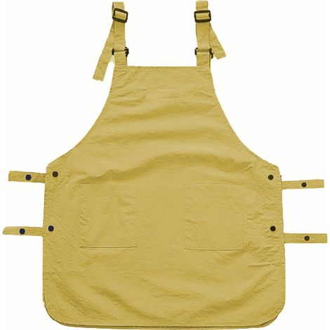 Grembiule giallo impermeabile senza maniche, ideale per parrucchieri, bar, ristoranti e per uso domestico.