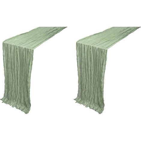 caminos de mesa de tela de gasa estilo bohemio, caminos de mesa rústicos para bodas, baby showers, decoración de mesas, 90x400cm