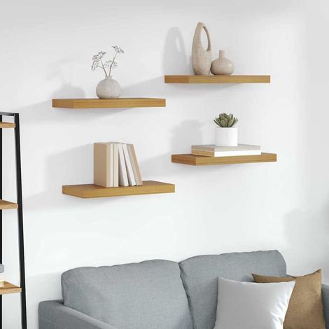 Wandregal 4 pcs Beige 50 x 23,5 x 4 cm Holzwerkstoff