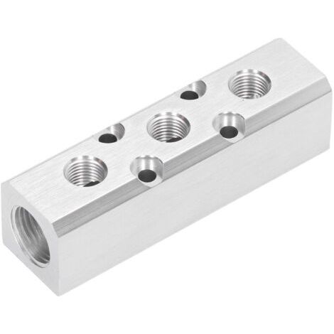 Bloc de distribution d'air pneumatique, collecteur G1/2 entrée G1/4 sortie, diviseur 30x30mm SY30-02-3F (1/5)