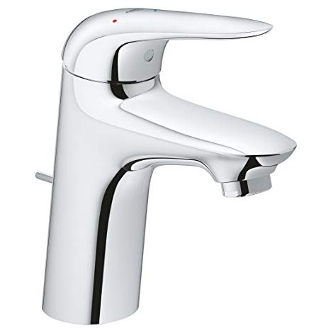 Grohe 23709003 Eurostyle New Miscelatore Monocomando per Lavabo, Leva Aperta, Cromo, Taglia S (1/4)