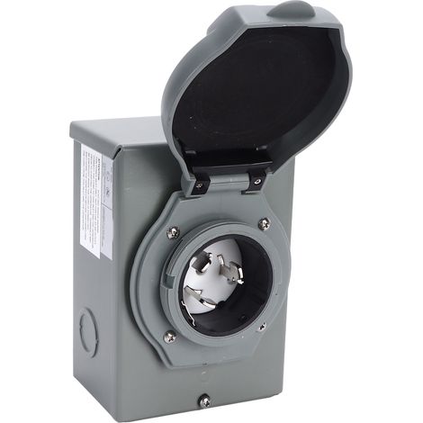Boîtier d'entrée d'alimentation pour générateur 50 A, 12 500 W, 125/250 V, étanche aux intempéries, prise NEMA 3R pour générateurs destinés à une utilisation extérieure (1/5)