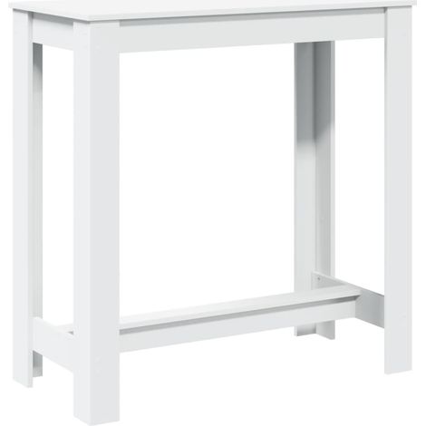 Mesa alta de bar madera ingeniería blanca 102x50x103,5 cm vidaXL