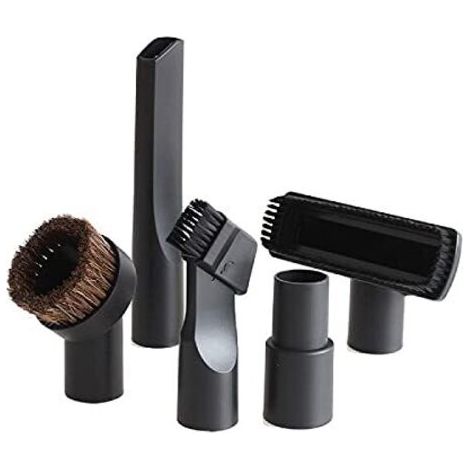 Lot de 5 accessoires pour aspirateur - 32 mm - Brosse de nettoyage - Embout suceur plat avec adaptateur de tuyau de 35 mm à 32 mm (1/5)
