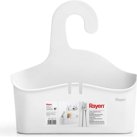 Panier Suspendu pour la Douche, Blanc, Dimensions : 28 x 8 x 28 cm (2001.01) (1/5)