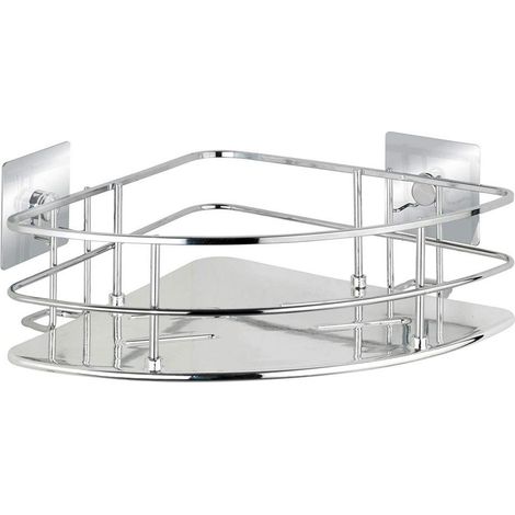 Wenko Quadro mensola d'angolo argento 19,3x10x27,5 cm