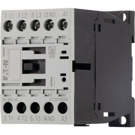 Eaton Contactor de potencia, 3 polos, 380 V 400 V 7,5 kW, 1 NA, 220 V 50 Hz, 240 V 60 Hz, Accionamiento de CA, Bornes de tornillo, 290057