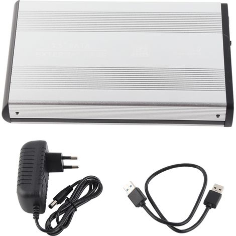 Externe 4-TB-Festplatte mit USB 3.0 (5 Gbit/s), 3,5-Zoll-Aluminiumgehäuse für PC und Reisen, 100–240 V mit EU-Stecker (1/5)