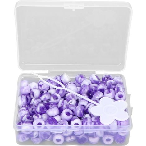 200 perles acryliques mode couleur bonbon violette pour décoration capillaire DIY, mélange coloré, accessoires cheveux