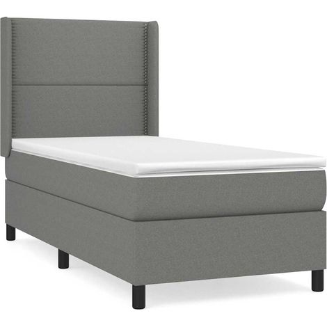 Maison Exclusive - Boxspringbett mit Matratze Dunkelgrau 100x200 (1/5)