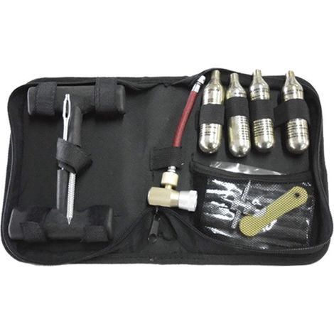 JOMAFA - KIT REPARA PINCHAZOS E HINCHAR NEUMATICOS 19 PIEZAS