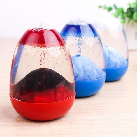 TrAdE Shop Traesio - Clessidra In Vetro Con Effetto Eruzione Vulcano Liquido Idea Regalo Decorazione - (1/5)
