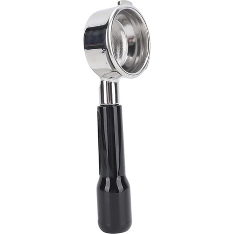 Porte-filtre sans fond 58 mm à 3 oreilles pour machine à café Barsetto C2, en plastique noir (1/5)
