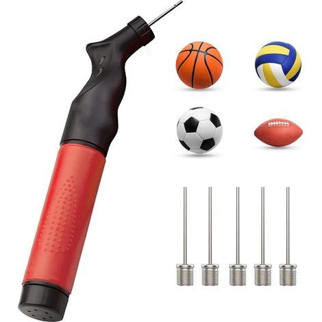 Pompe à Ballon avec Aiguille – Pompe à Ballon de Sport Portable pour Football, Basket-Ball, Volley-Ball, Rugby et Plus Encore – Kit de Pompe de Football Parfait pour Les entraîneurs, Les (1/5)