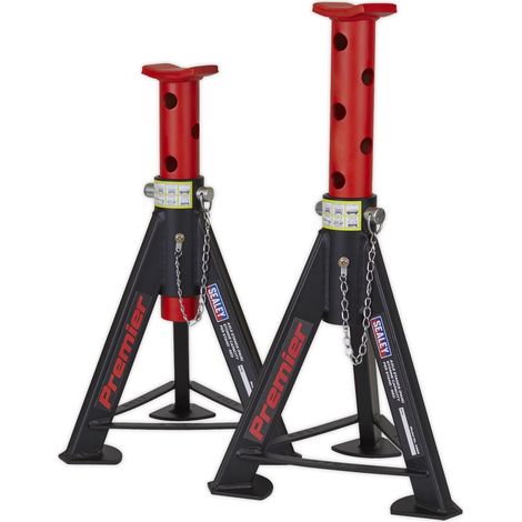 Sealey Premier Axle Stands (Pair) 6 Tonne Capacity per Stand - Red AS6R