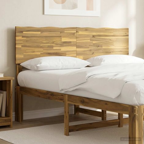 vidaXL Tête de lit en bois brut ROSTOCK Blanchi 160 cm (1/5)