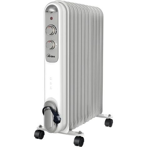 Ardes Curvy 11 Riscaldatore ambiente elettrico a olio Interno Nero, Grigio, Bianco 2500 W (1/3)