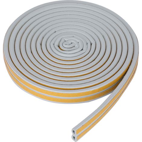 Bande D'étanchéité Acoustique - Epdm Gris 5m X 9x6mm - Pour Portes Et Fenêtres Coulissantes - 1 Pièce (1/5)