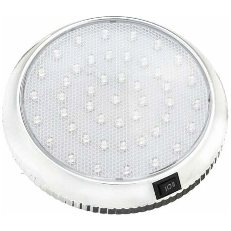 Éclairage intérieur de camping-car 12 V LED - Interrupteur marche/arrêt pour camping-car, caravane, camping-car, bateau, blanc froid, surface chromée (1/4)