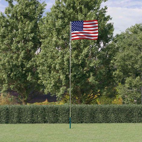 Teenpull – Flagge der Vereinigten Staaten mit Mast 5,5 m Aluminium (1/5)