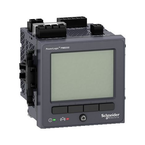 Centrale de mesure d'electricité avec ecran couleur integre norme MID alim 90-415V CA mono-triphasé PM8000 PowerLogic (1/3)