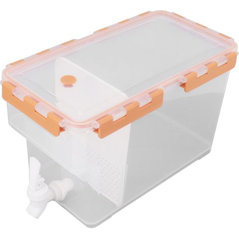 Bouilloire multifonction grande capacité 6L orange avec filtre, idéale pour conserver vos boissons au frais. (1/5)