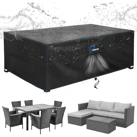 Gartenmöbel Abdeckung Wasserdicht 420D Oxford Reißfest 170x94x70cm (1/5)