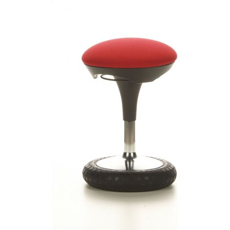SP Topstar Wellnessstuhl / Hocker SITNESS 20 Stoff rot Chrom