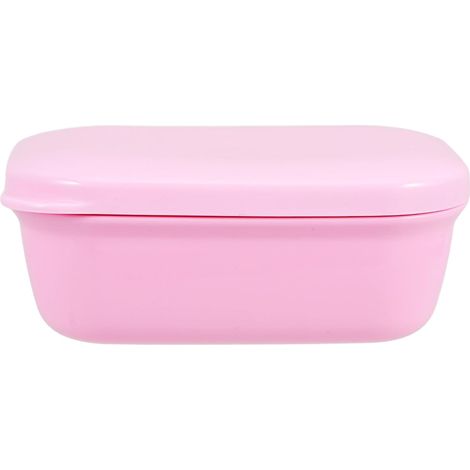 Étui à savon de voyage portable avec couvercle étanche rose scellé (1/5)