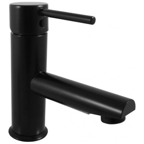 Mitigeur lavabo SEINA sans bonde en laiton noir (1/4)