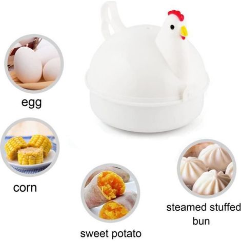 cuiseur à oeufs micro-onde,Cuit oeuf Micro,Cuiseur À Œufs Rapide en Forme De Poule,pour cuisson au micro-ondes de cuiseur (1/4)