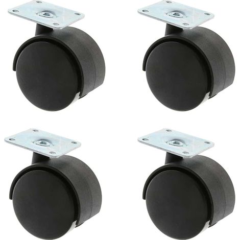 Bürostuhlrolle Möbelrolle Anschraubplatte Möbeltransportrolle Ø35mm 4er Pack (1/5)