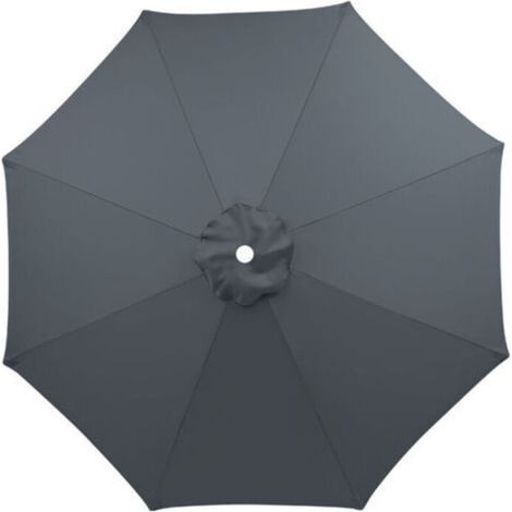 (Gris) Housse de rechange pour parasol 3 m imperméable, résistante aux UV, tissu de remplacement, lavable, respirante (1/4)