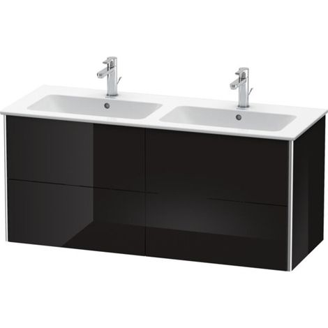 Mueble bajo lavabo XSQUARE 560x1280x478mm negro alto brillo (1/3)