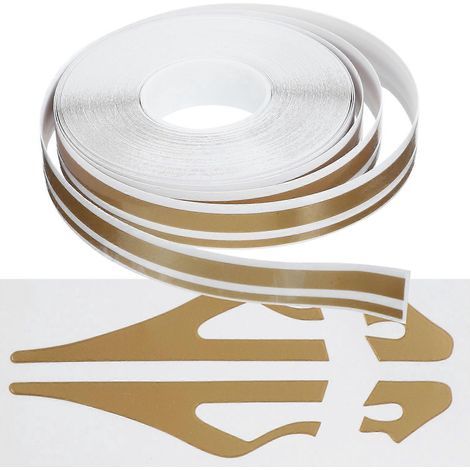 rouleau de ruban adhésif à fines rayures pour voitures, autocollant de carrosserie, autocollants pour voiture-980.00X1.20X0.01CM-Golden (1/4)