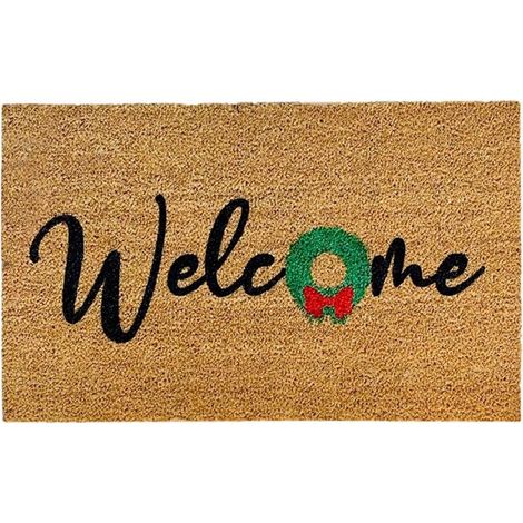 Tapis De Seuil - Tapis D'Accueil Non Glissant En Fibre De Polyester - Pour Entrée Intérieure Extérieure Cuisine Salle De Bain Chambre - 60 X 40 Cm - 1 Pièce (1/5)