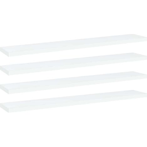 vidaXL Estantes para estantería 4 uds contrachapada blanco 60x10x1,5cm (1/5)