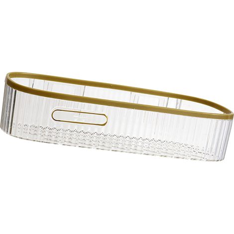 Support mural transparent sans perçage, étagère de rangement longue pour douche, porte-savon et accessoires de salle de bain, sans vis, bande adhésive, 1 pièce (1/5)